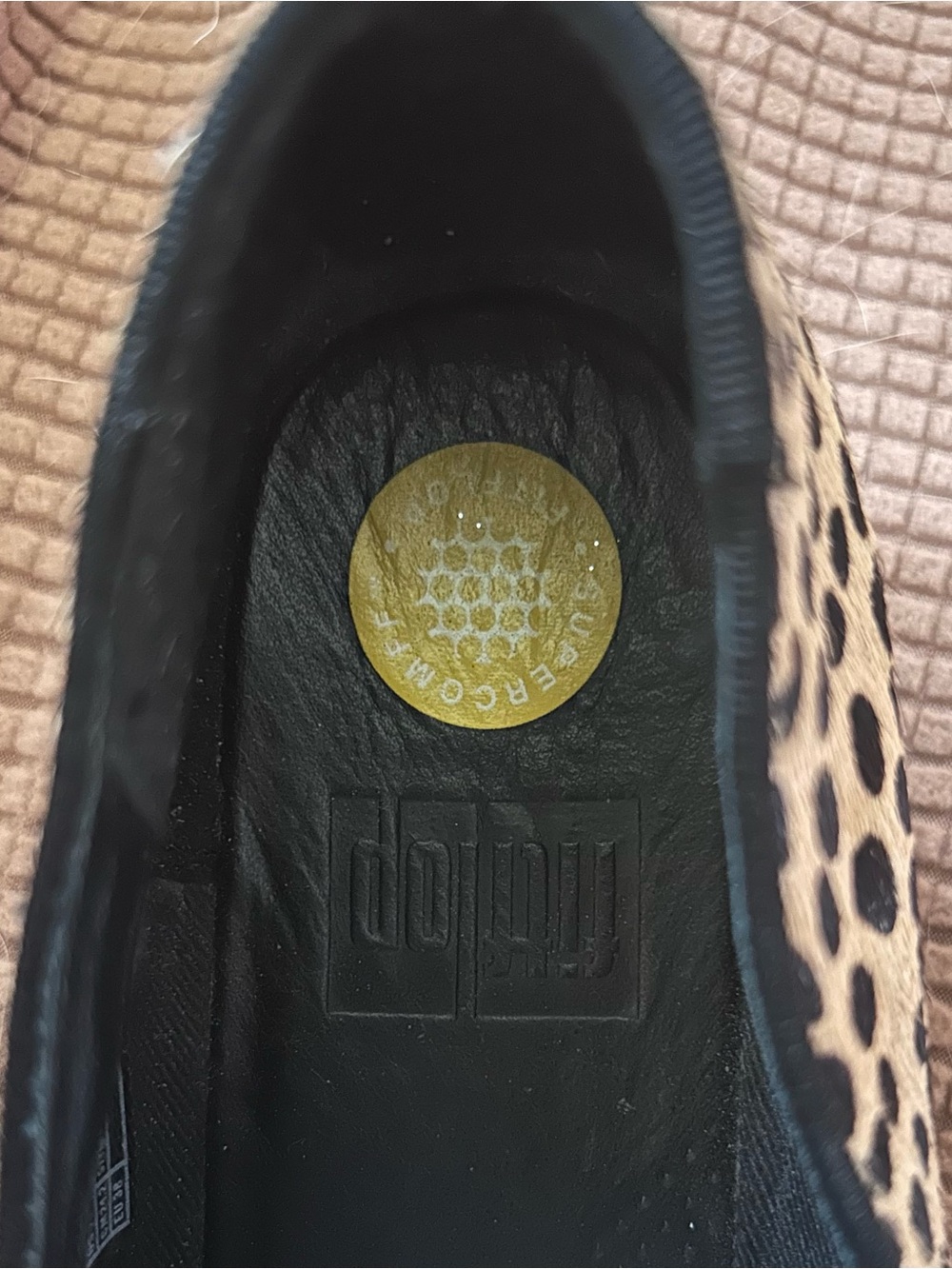Fitflop Women's Leopard Print Slip-On Loafers in Tan and Black - Picture 2 of 6